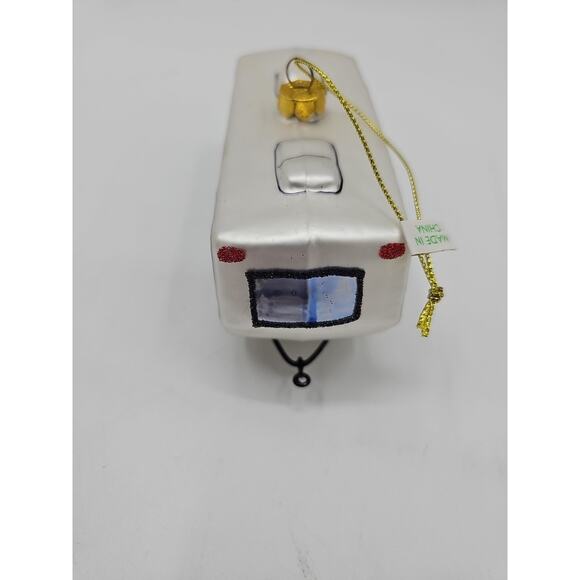 Bronner's Christmas Wonderland • Travel Trailer Glass Christmas Ornament [131] - Picture 9 of 11